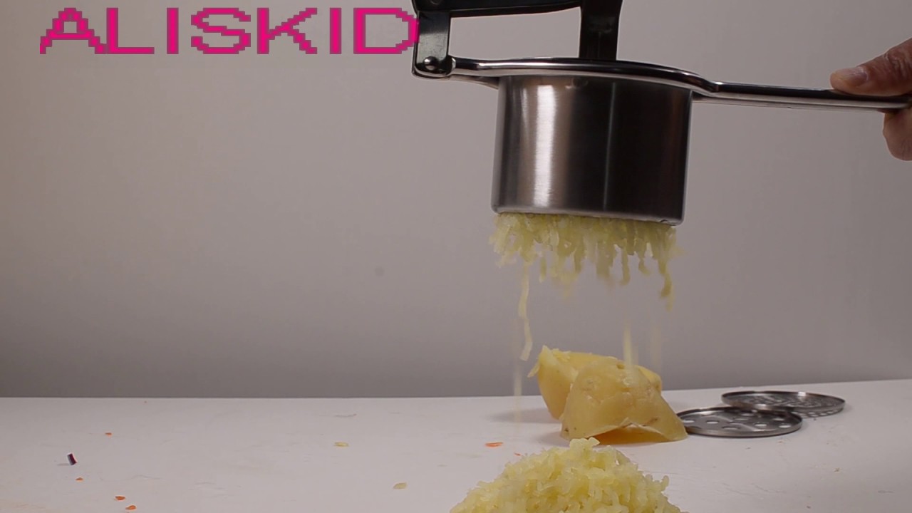 Potato Masher Ricer with 3 Interchangeable Discs Premium Stainless