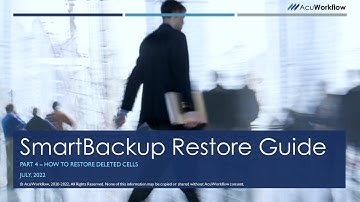 Part 4 - Cells - SmartBackup Restore Guide