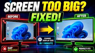 How to change pc display size | Fix Screen Resolution & Monitor Size Settings