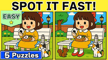 【EASY】Spot the Difference for Sharp Minds – 5 Rounds #59