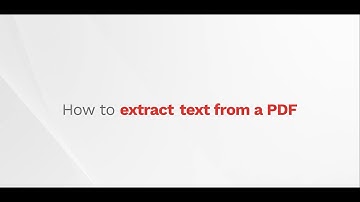 How to extract text from a PDF