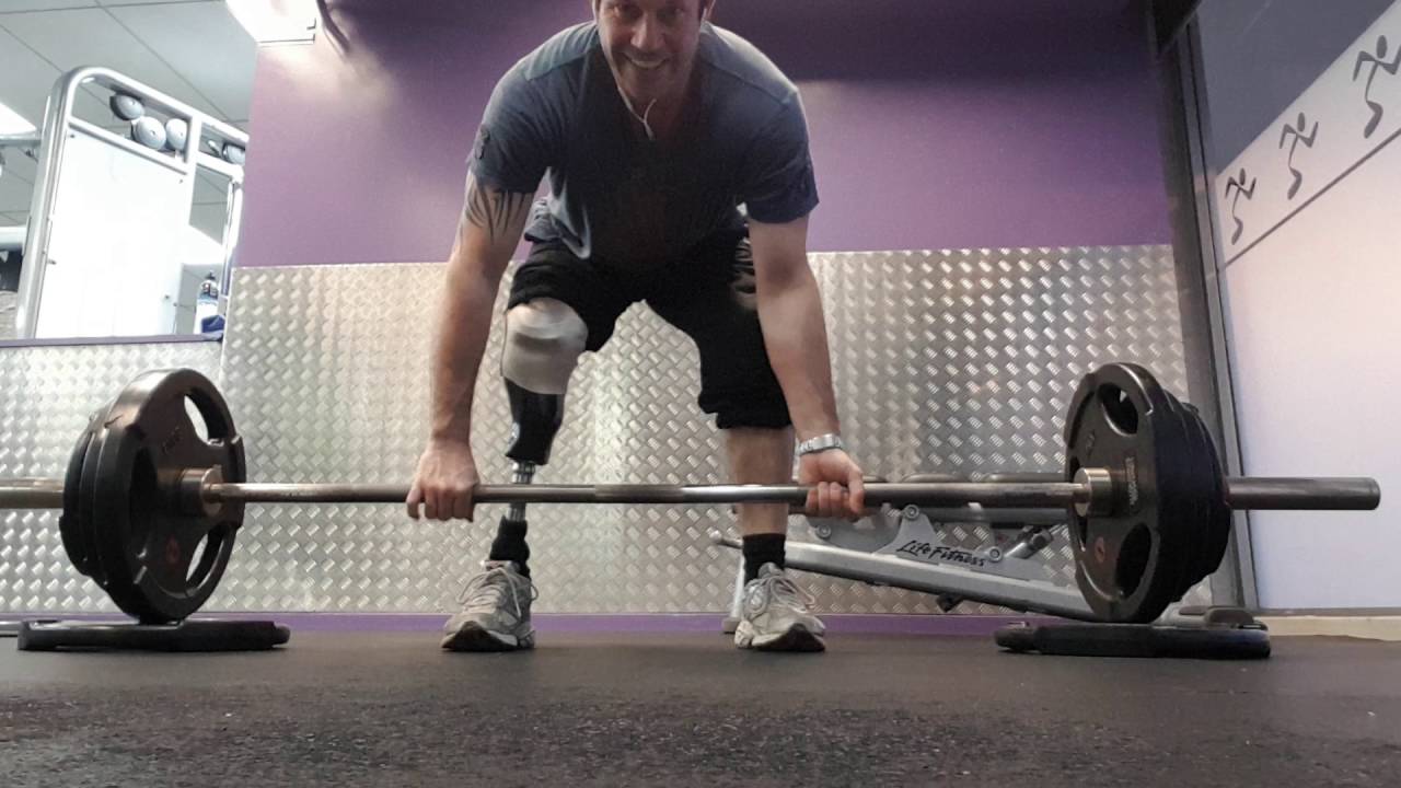 Below knee amputee dead lift from floor 198 pounds YouTube