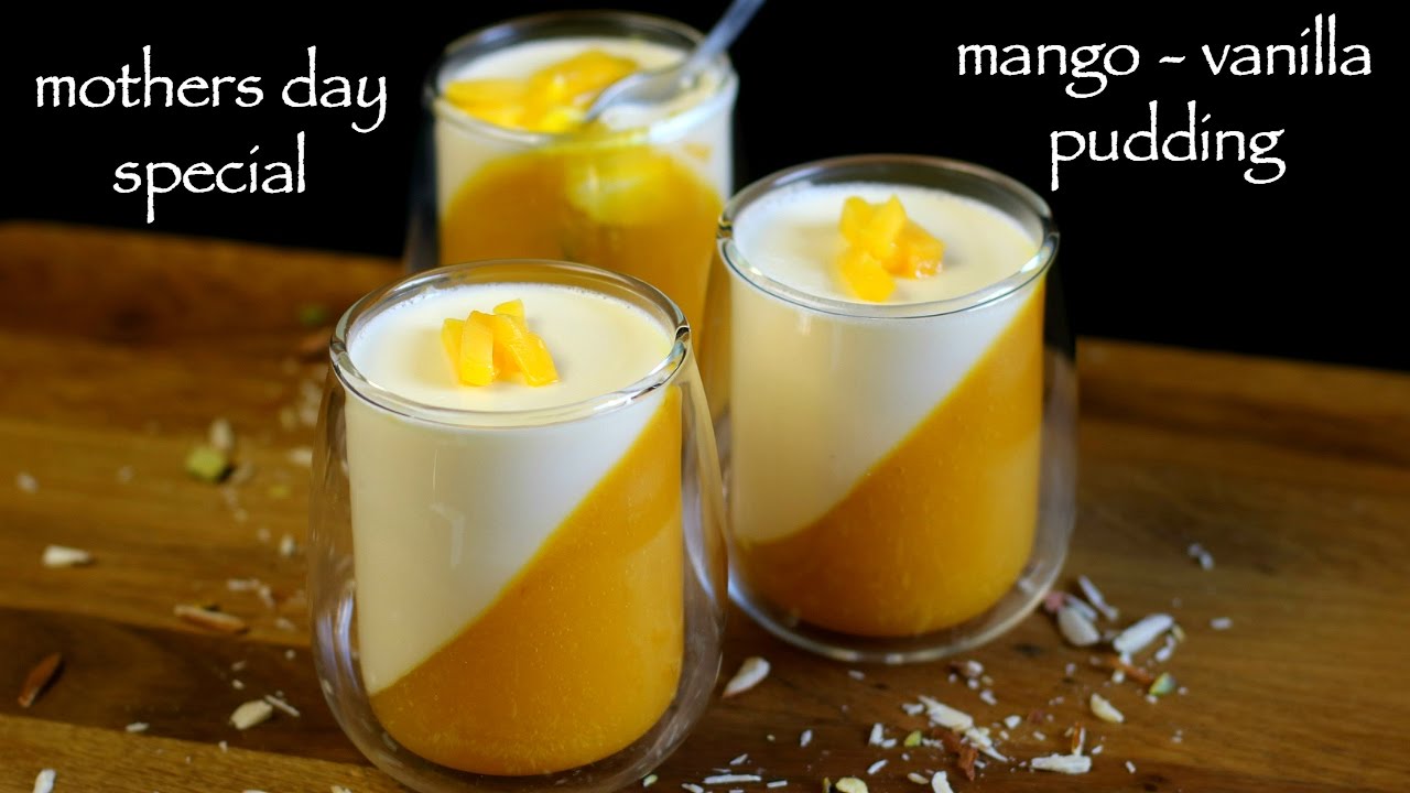 mango pudding recipe | mango pudding dessert | how to make mango panna cotta | Hebbar Kitchen