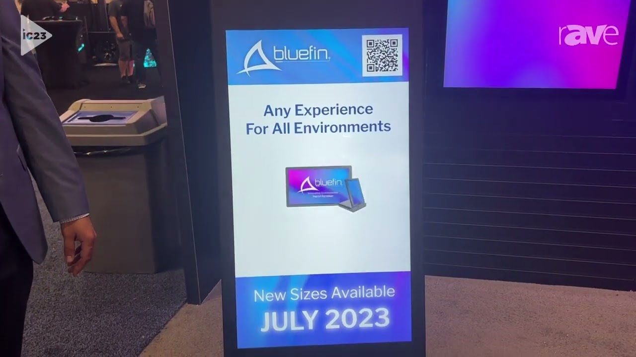 InfoComm 2023: Bluefin International Intros 32" A-Frame, Battery-Operated Digital Signage Display