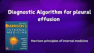 Information pleural effusion diagnostic Algorithm | Harrison | Internal medicine Guide