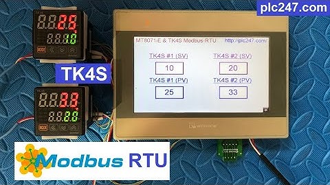 TK4S & Weintek MT8071iE "Modbus-RTU" via RS485