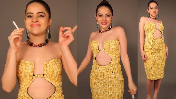 Urfi Javed Shocks Netizens Again as she Creates a Dress out of Cloth  Hanging Clips- Watch, People News