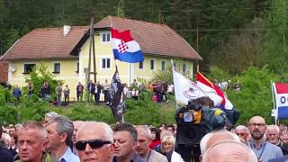 Kroatische Hymne Bleiburg 2016 Lijepa naša domovino -Massaker von Bleiburg keine Hitlergrüsse