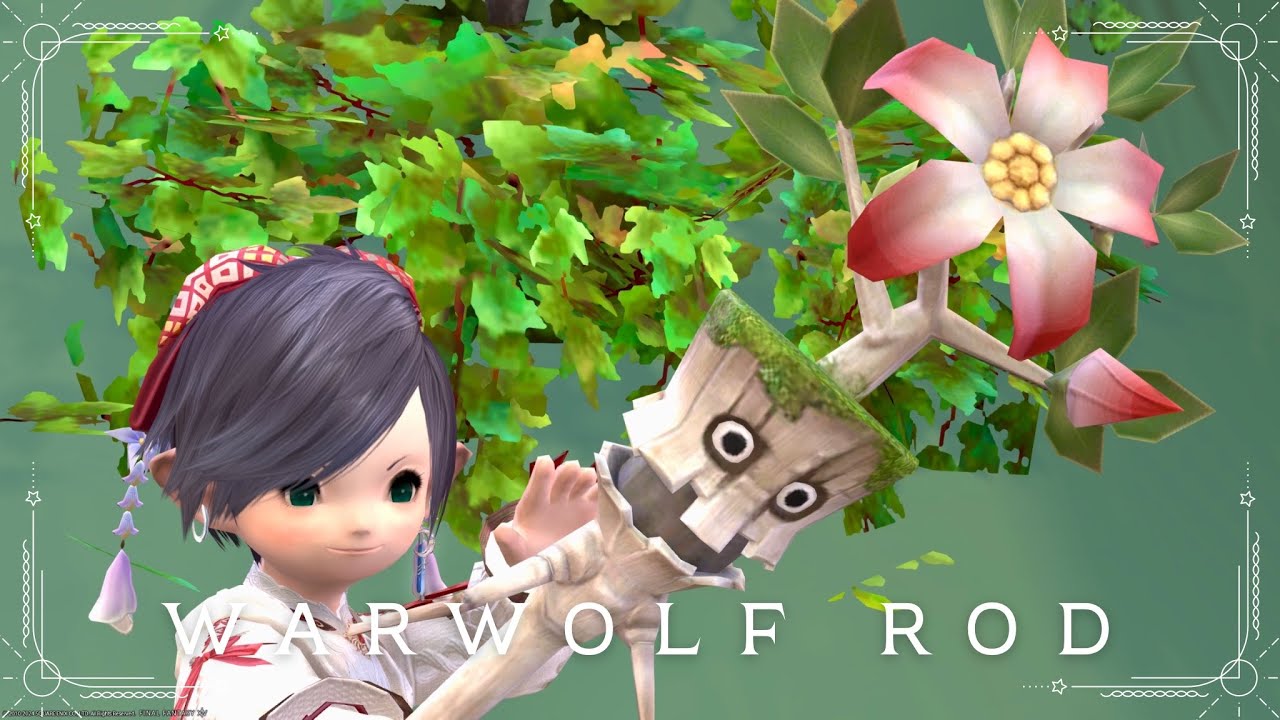赤いお花の喋る木の妖精さん！白魔道士杖『ウォーウルフロッド