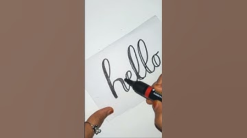 "hello" calligraphy writing styles #creative #satisfying #shorts