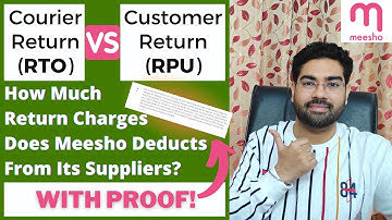 Meesho Supplier Courier & Customer RETURN CHARGES | RTO vs. RPU Charges Detailed Explanation