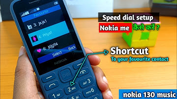 How to enable speed dial in nokia 130 music phone || nokia 130 music phone speed dial setting