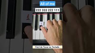 Allan Of Me - Fácil de Tocar no Teclado 🎹  #shorts #tocarteclado #acordes #agilidade