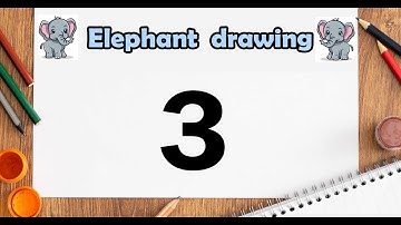 How to Draw Elephant from Number 3 | Easy Drawing for Kids | Number drawing | हाथी चित्र
