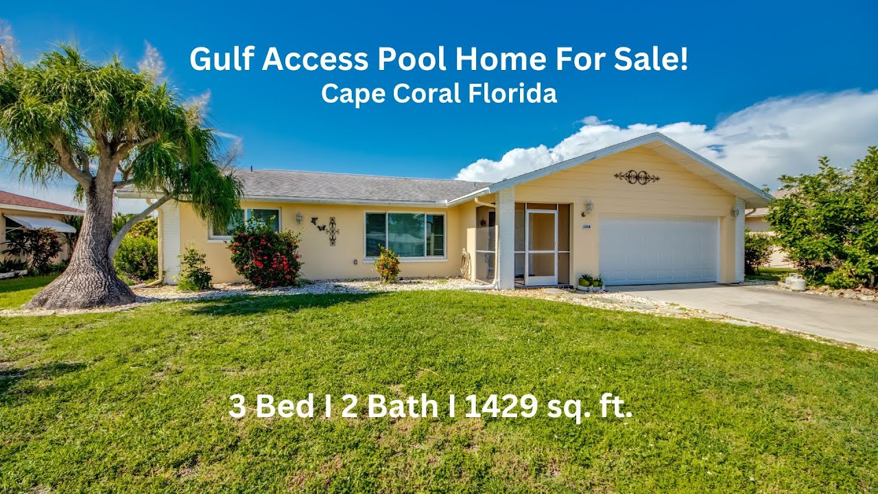 Gulf Access Pool Home For Sale Cape Coral Florida YouTube
