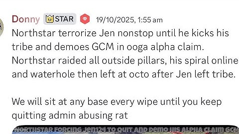 Credits to Donny and his Northstar tribe on monster  for wiping the admin abusing scum Jen #like 