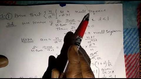 null sequence question by naresh sir