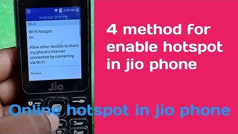 🔥🔥#jiophonehotspot. jio phone new update. 4 method for run hotspot in jio phone.🔥🔥