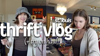 thrift with me in my hometown! ( + try on haul) | thrift vlog