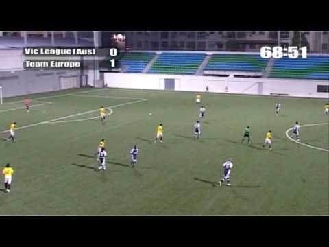 Football Trials Australian V European Team Goal Chance 1st Game Unedited