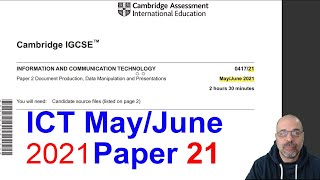 2021 June Paper 21, Cambridge 0417 ICT [IGCSE]
