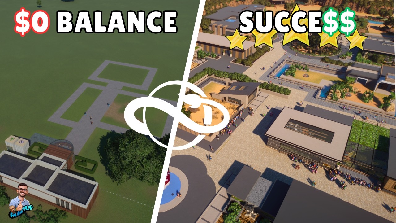 Я построил пятизвездочный зоопарк, начав с нуля | Экстремальный челлендж Planet Zoo