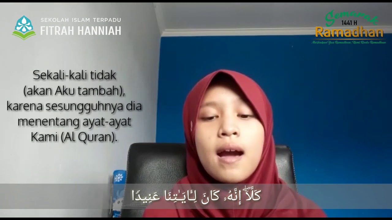 Syiar Qur'an Semarak Ramadhan 1441 SIT Fitrah Hanniah 23-2 