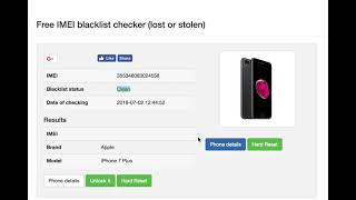 check for lost or stolen MODE Free IMEI blacklist CHECKER screenshot 4