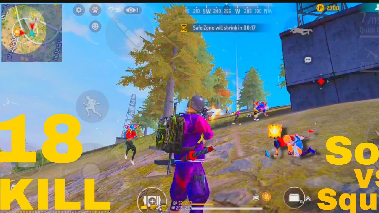 18 KILLS SOLO VS SQUAD RUSH GAMEPLAY free fire max 🔥 - YouTube