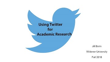 Using Twitter for Academic Research