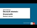 Online-Seminar: Deutsch intensiv - Grammatik