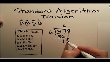 Standard Algorithm Division (no remainders)