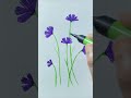 Easy flower painting with brush pendrawing art colouring shorts