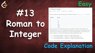 Roman to Integer | Leetcode -13 | Algorithms Made Easy screenshot 2