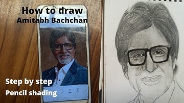 How to Draw Amitabh Bachchan Step by Step Pencil Shading Part-2
