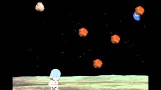 destroy asteroids - kinect exhibit