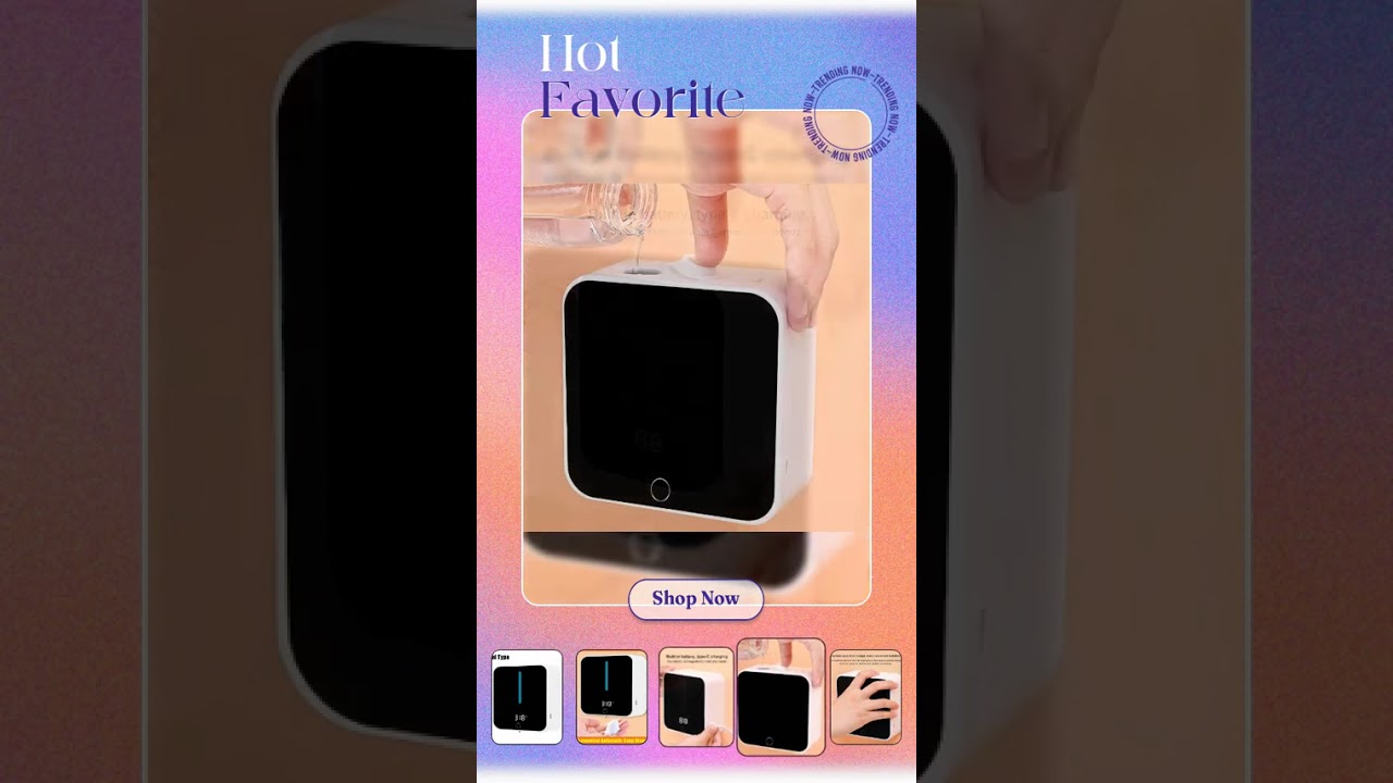 Liquid Soap Dispensers Automatic Induction Household Kitchen Hand Washer Wall Mounted LED Display...