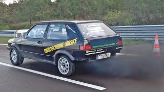 VW Golf 2 Turbo Diesel Tuning - Drag Racing