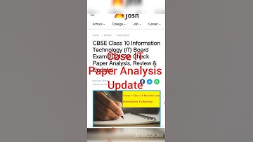 Cbse Information Technology (IT) Paper Analysis | Class 10th #shorts
