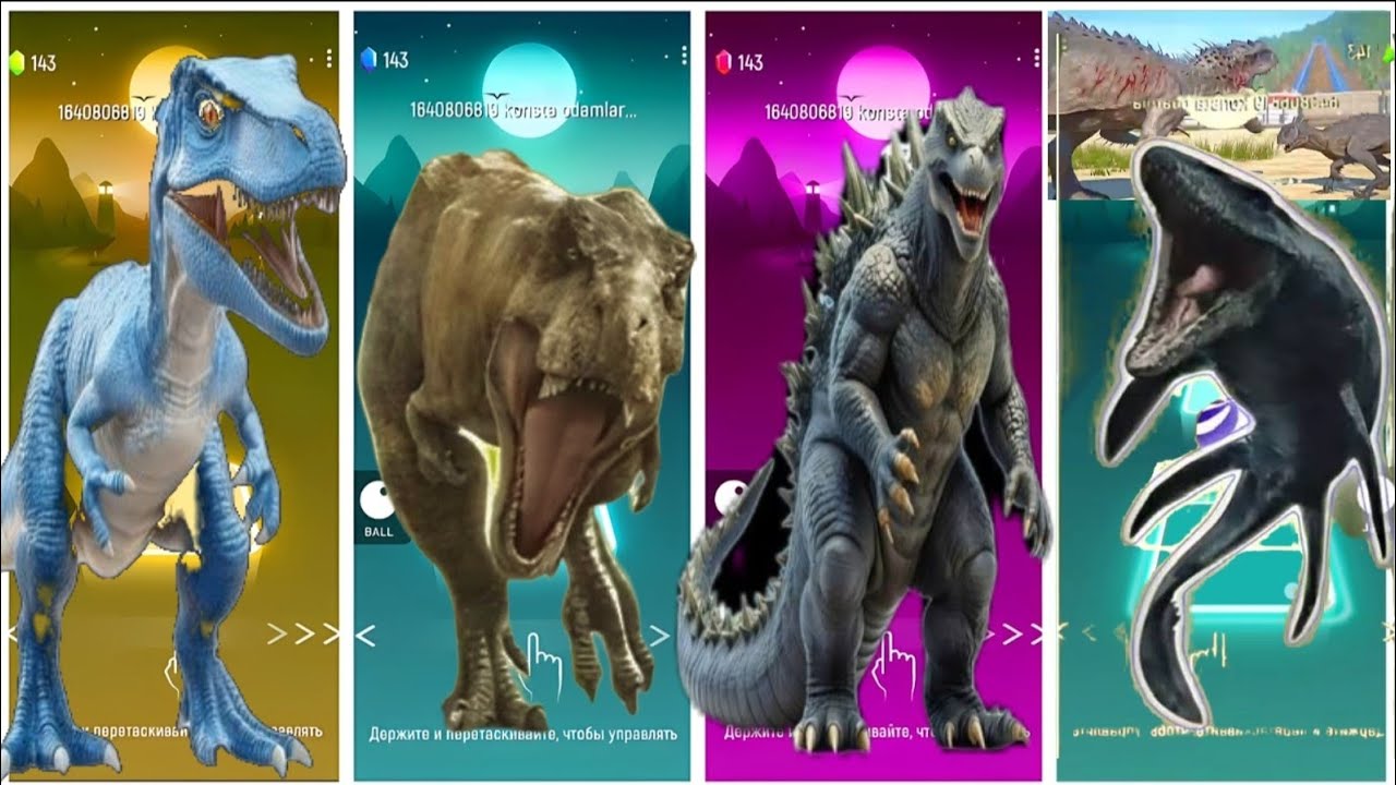 DINOSAUR SHOWDOWN 🔥 | Epic Tiles Hop Monster Battle