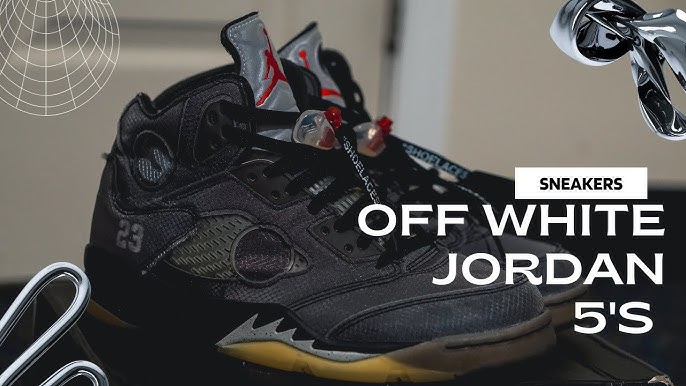 AIR JORDAN 5 x OFF WHITE (sail): Unboxing, review & on feet 