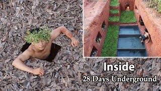 28 Days Build and Living in Secret Underground House