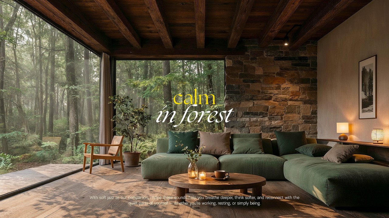 Nature Living Room With Tranquil Energy | Smooth Jazz For Work, Study And Peaceful Flow