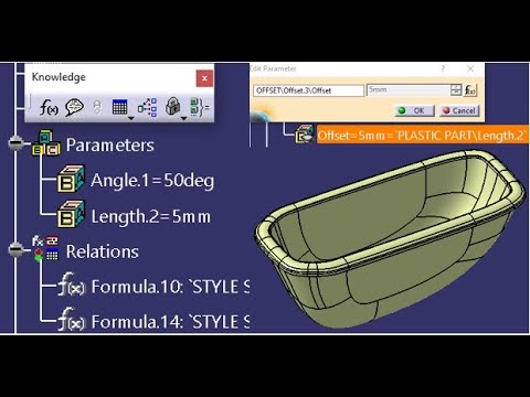 PARAMETERS, FORMULA and RELATION in CATIA V5 - YouTube