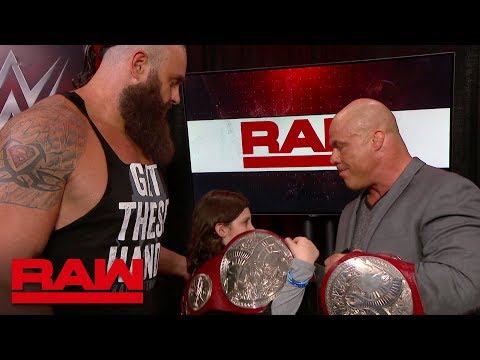 Braun Strowman & Nicholas relinquish the Raw Tag Team Titles: Raw, April 9, 2018