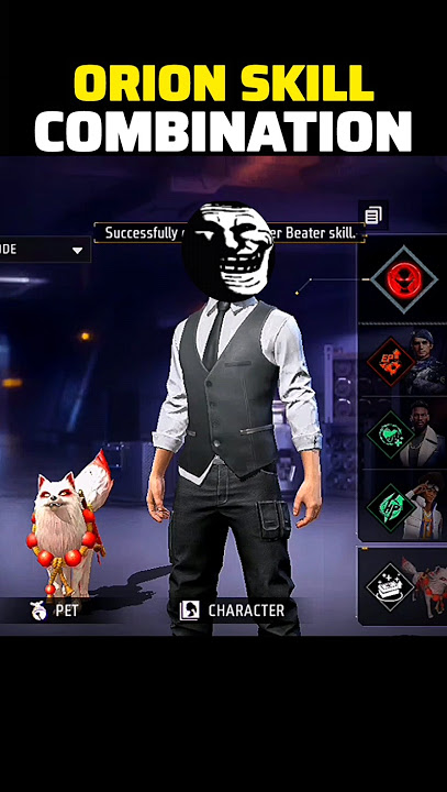 ORION CHARACTER SKILL COMBINATION 😱 | BEST CHARACTER SKILL COMBINATION FOR CS RANK #shorts
