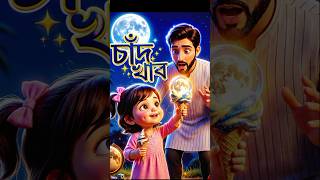 চাঁদ খাব 😜 #shorts #cutebaby #funny #cartoon