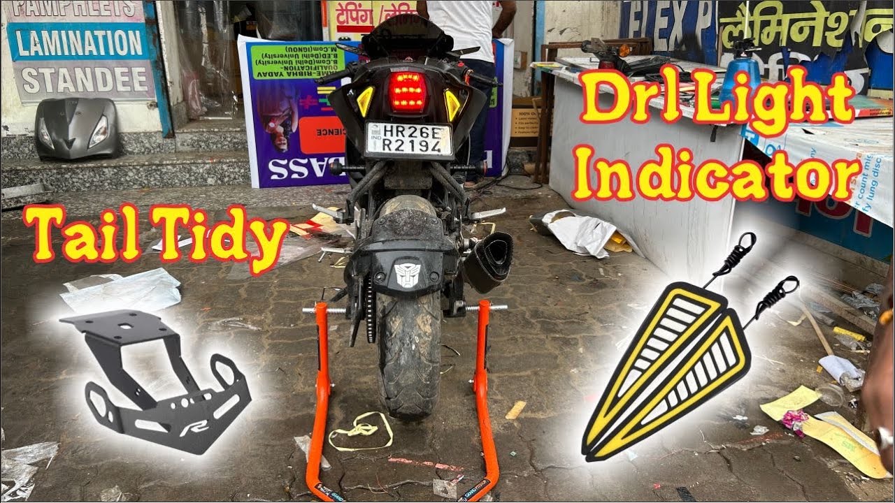 R15 With Rear Led Indicator R15 install tail tidy & Drl led indicator - YouTube