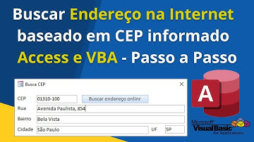 🔍 Buscar Endereço na Internet  baseado em CEP Informado - Access e VBA - [Passo a Passo]