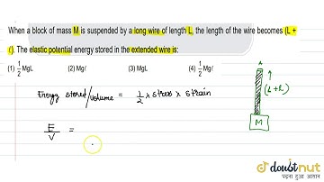 When a block of mass M is suspended by a long wire of length L, the length of the wire